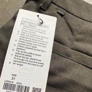 Lululemon Commission Slim *wool (Dark Olive)